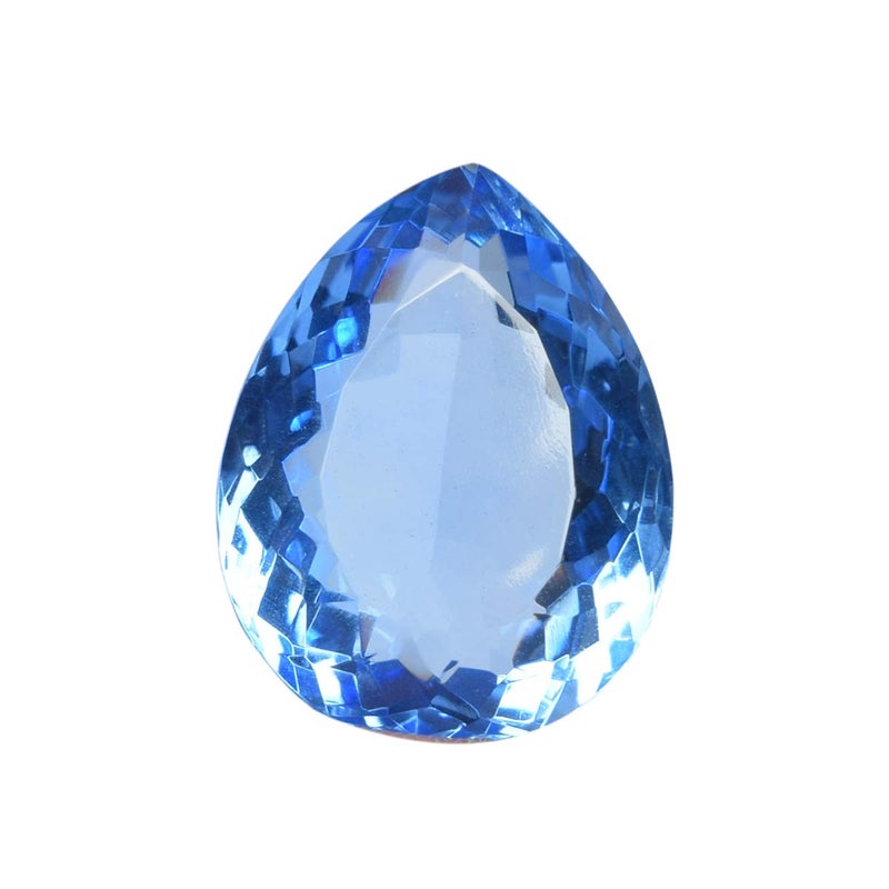 GEMHUB Gemstone Beads Blue Topaz 50.00 Carats. Perfect Pear Cut Loose Gemstone Jewelry Making For Women And Men - Image 1